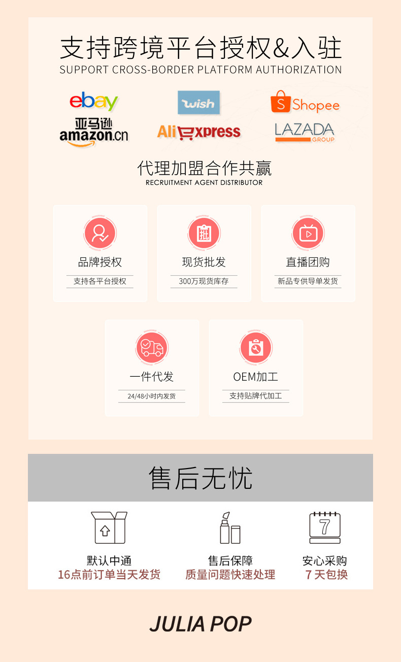 详情页尾部支持授权无忧售后