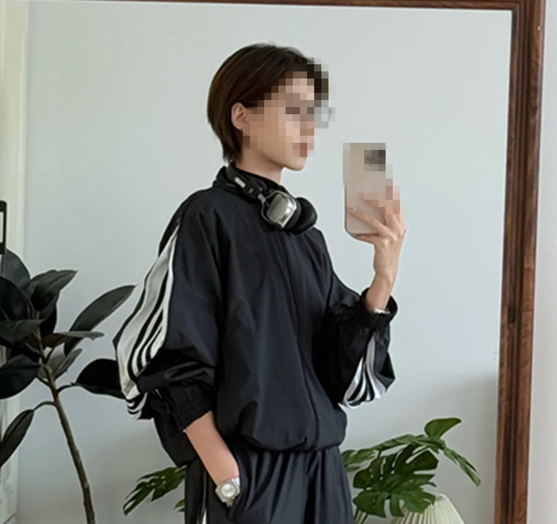 有标春秋袖子拉链复古运动套装夹克外套9204+9206开衫套装情侣款|undefined