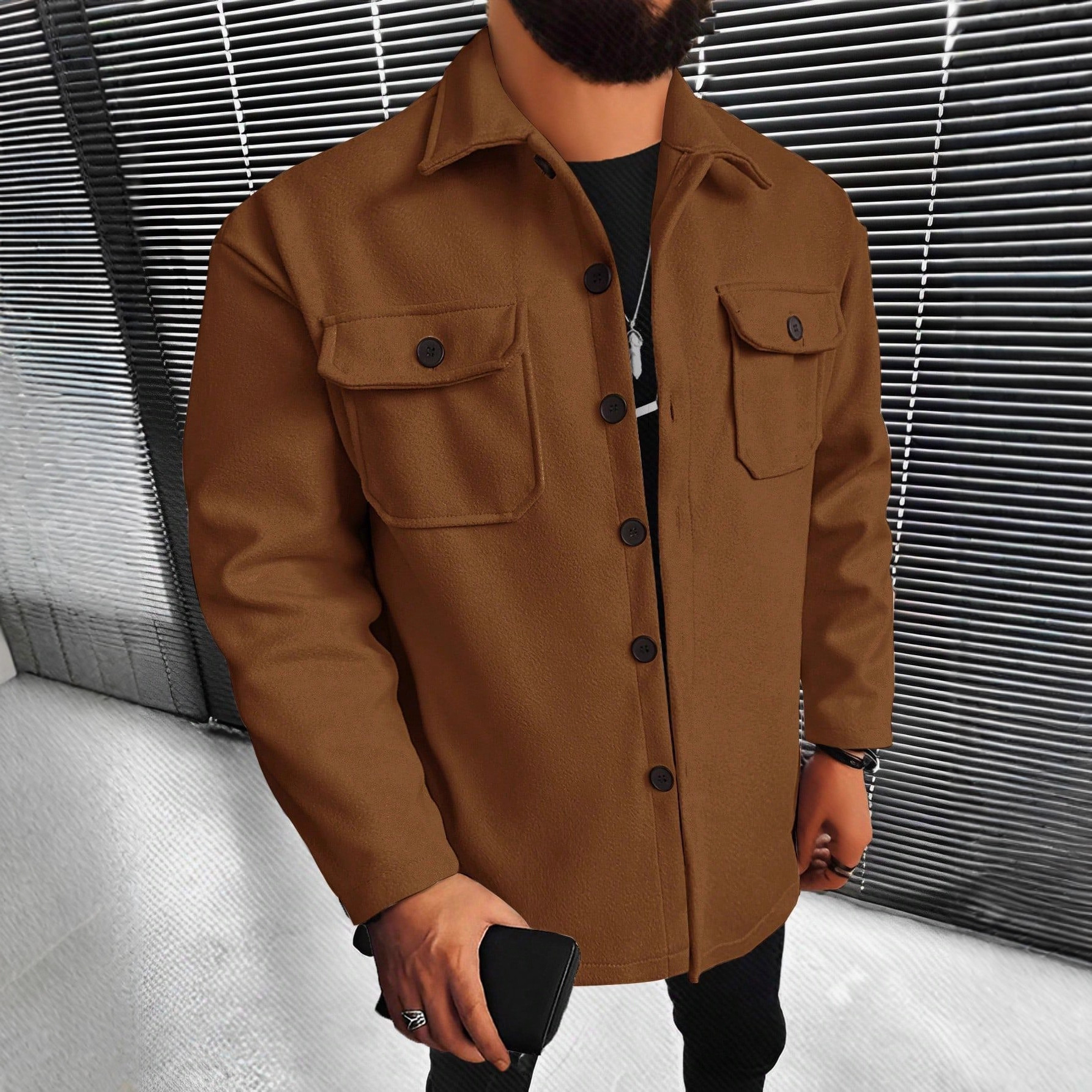 2025 Autumn/Winter Foreign Trade Cross-Border European And American Men's Jackets, Casual Woolen Coats, Tops For_voghion.com