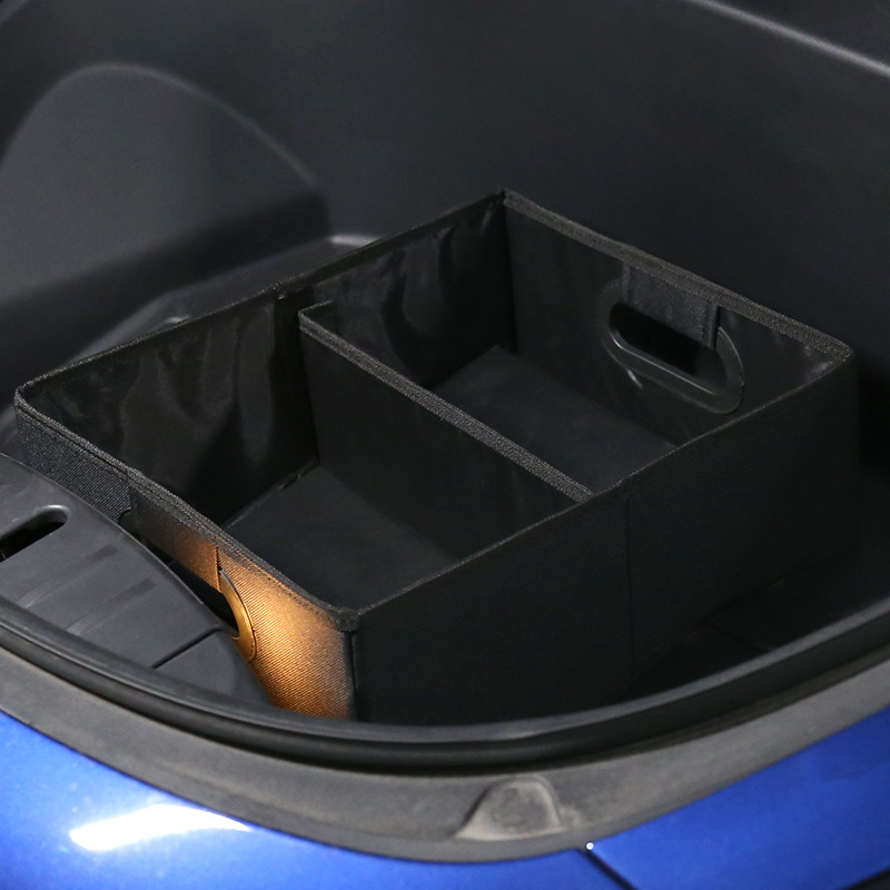 Coffre de coffre avant Tesla Model Y adapté, boîte de rangement de voiture pliable en tissu Oxford pour automobiles_voghion.com