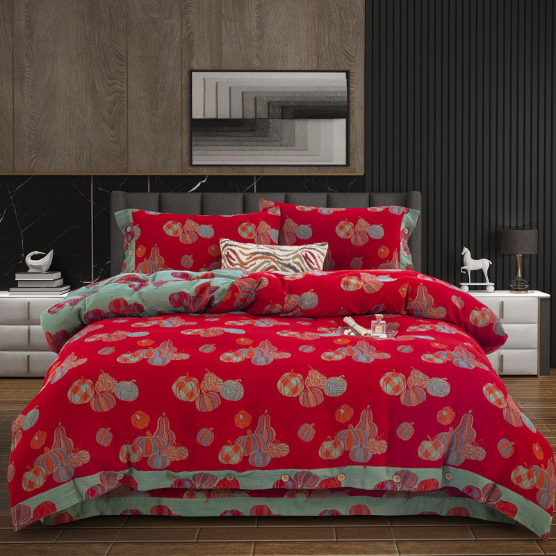 집과 손자가 가득한 붉은색