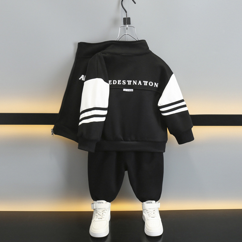 5847 Traje deportivo para niños 2025 nueva primavera y otoño Ropa para niños Ropa de celebridades de Internet para niños Traje de dos piezas para bebés