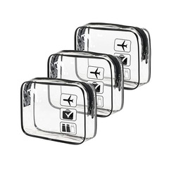 Amazon クロスボーダー新しい透明 PVC 化粧品袋透明収納袋防水トイレタリーバッグ大容量化粧品袋