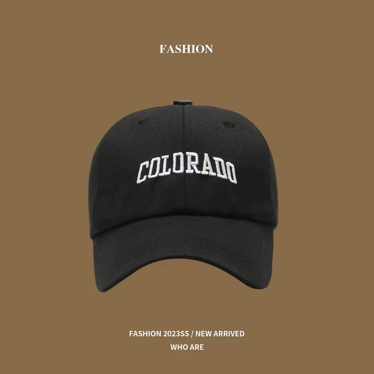 Baseball cap with embroidery, adjustable one-size, washed cotton look, multi-color options