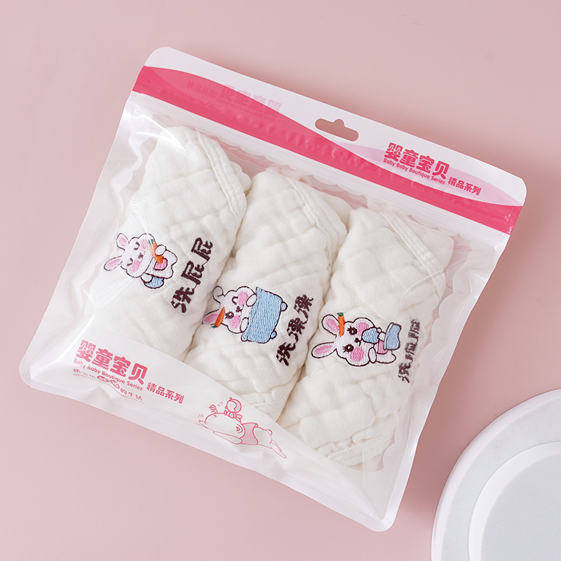 Toallas cuadradas tipo A gaza de algodón absorbente de agua transpirable impresión de lavado facial toallas cuadradas toallas para niños recién nacidos