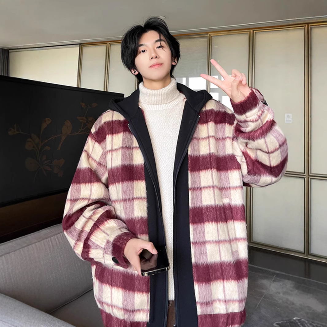 Chaqueta para hombre otoño nuevo estilo americano calle principal retro juvenil marca de moda alta sensación casual suelta chaqueta de fragancia pequeña