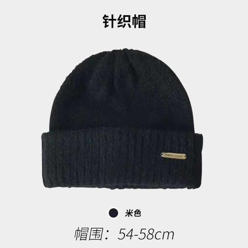 帽子女秋冬季新款护耳堆堆针织保暖大头围包头冷帽冬显脸小毛线帽|undefined