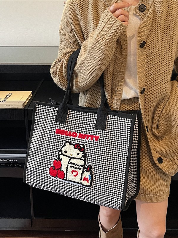 Bolsa de estilo coreano para mujeres de viaje de alta capacidad nicho sensación de cartón de dibujos animados bolso de hombro de mil pájaros