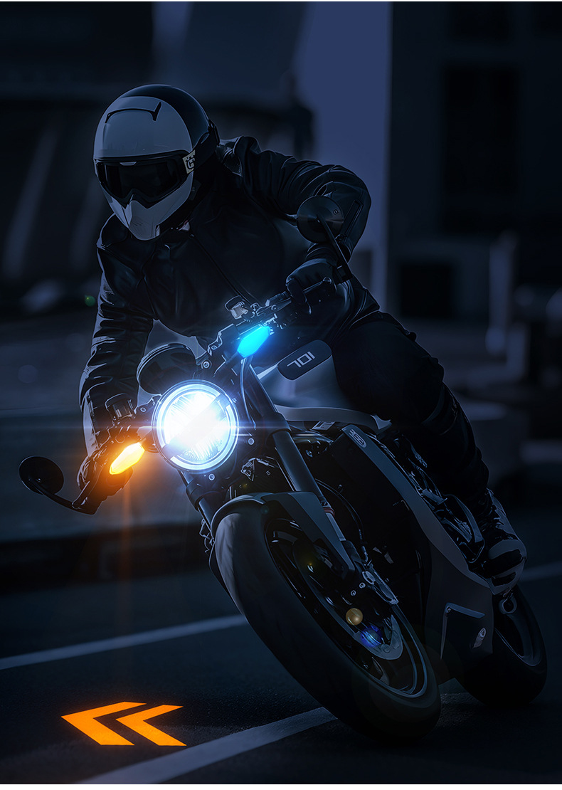 Motorcycle projection turn signal electric vehicle floor lamp magic atmosphere LED atmosphere turning light highlight warning light
