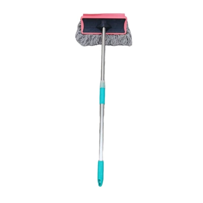 Car Wash Mop, Car Wash Brush, Stainless Steel Telescopic Mop, Large Truck Soft-Bristle Cleaning Tool (Car cleaning tools) - 12m-square-cotton-wire-car-wash-brush