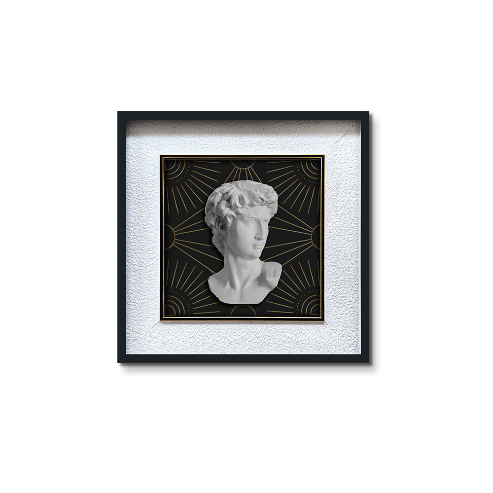 Decoración de sala de estar minimalista pintura porche pasillo dormitorio mural David tallado Jane Ou arte retro pintura creativa colgante