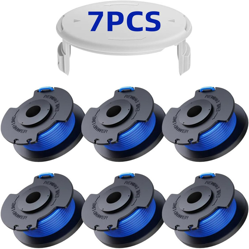 Set R6+1 Blue Is Suitable for Ryobi Ac14Rl3A Spool/Ac14Hca Spool Cover Trimmer Head Coil Set R6+1 Blue Is Suitable for Ryobi Ac14Rl3A Spool/Ac14Hca Spool Cover Trimmer Head Coil
