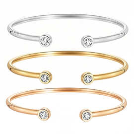 新款golshopee钛钢波西米亚风 开口罗马数字 手镯小众ins设计热卖