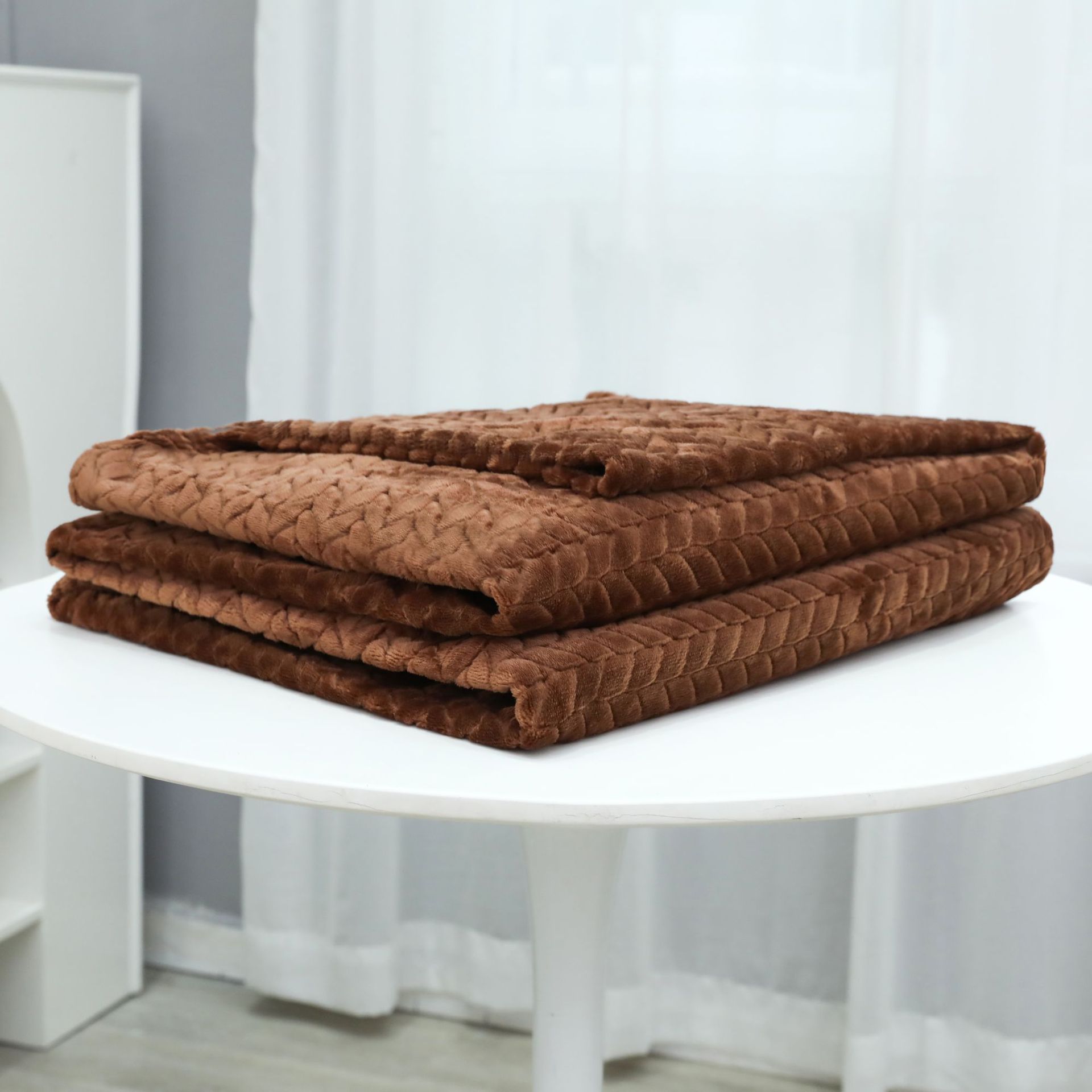 밀이삭 패턴 브라운