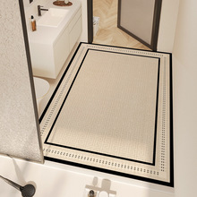 简约奶油风浴室地垫厕所卫生间干湿分离防滑垫吸水速干硅藻泥地垫