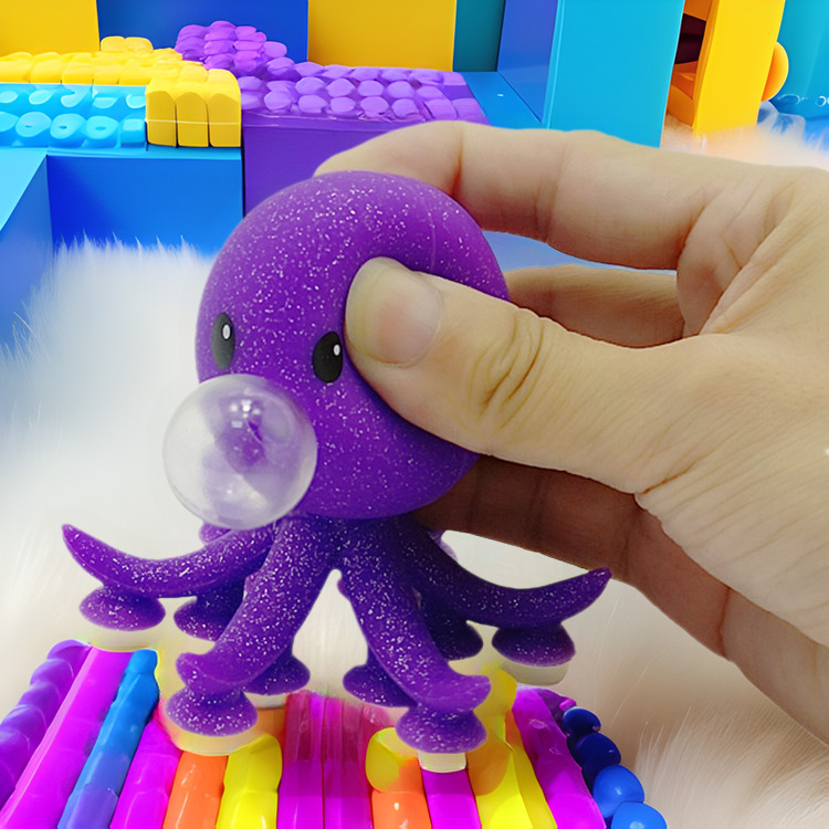Nuevo juguete de espuma de silicona dibujos animados pulpo pellizco pellizco le lindo animal ventura juguetes descomprimidos al por mayor