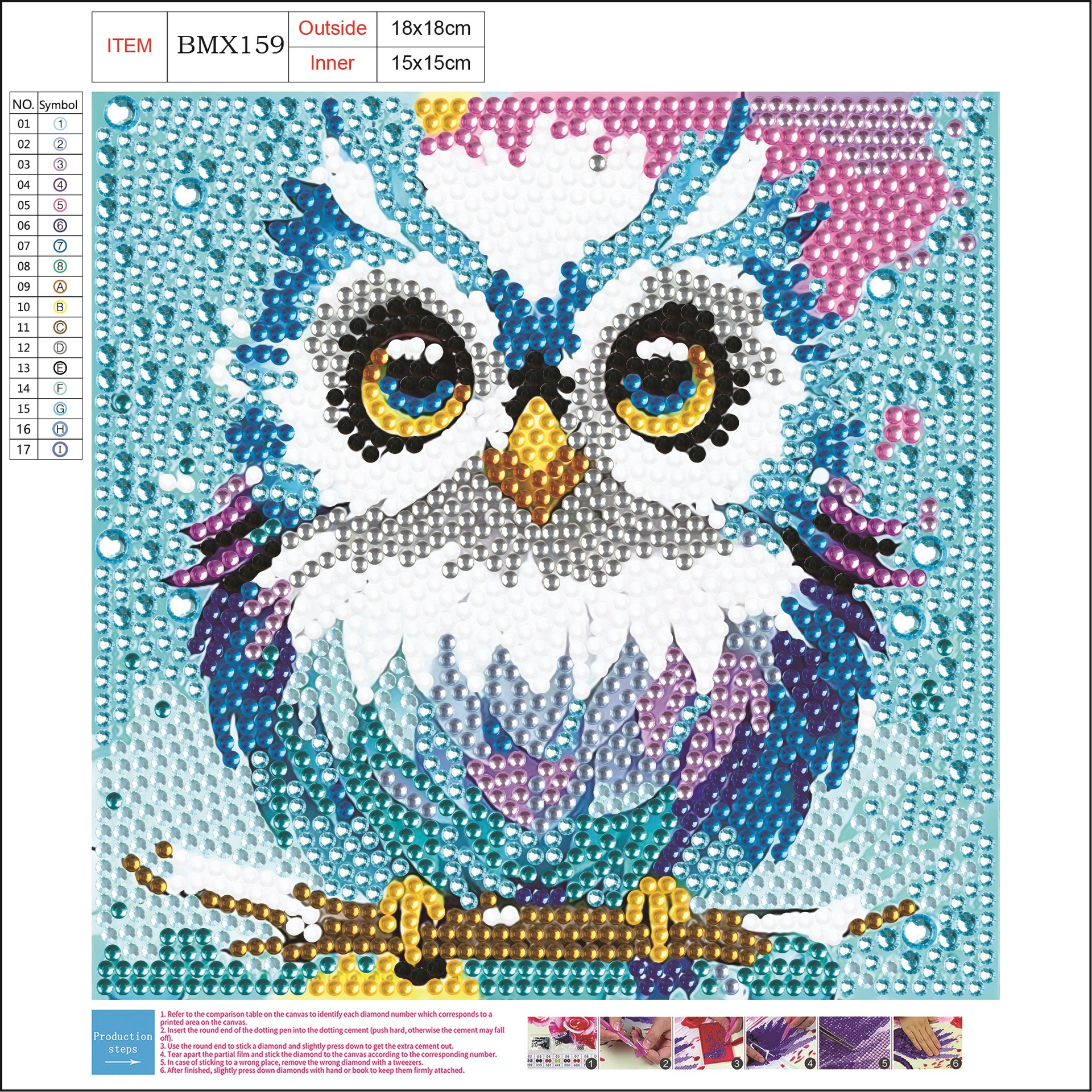 Taller de mano marca pintura de diamantes dibujos animados DIY bordados cruzados bordados juguetes para chicas fábrica de regalos al por mayor