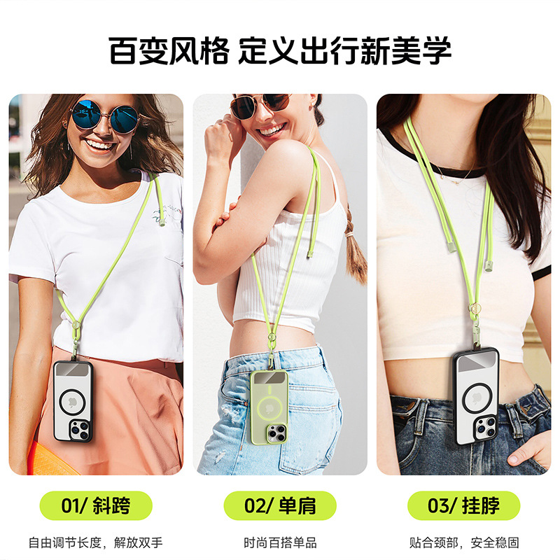 Cuatro hojas de hierba jardín trenzado cuerdas de teléfono móvil correa de aleación de aluminio cuello de cuello de cuello de cuello de teléfono móvil caso anti-perdida de cuerda lote