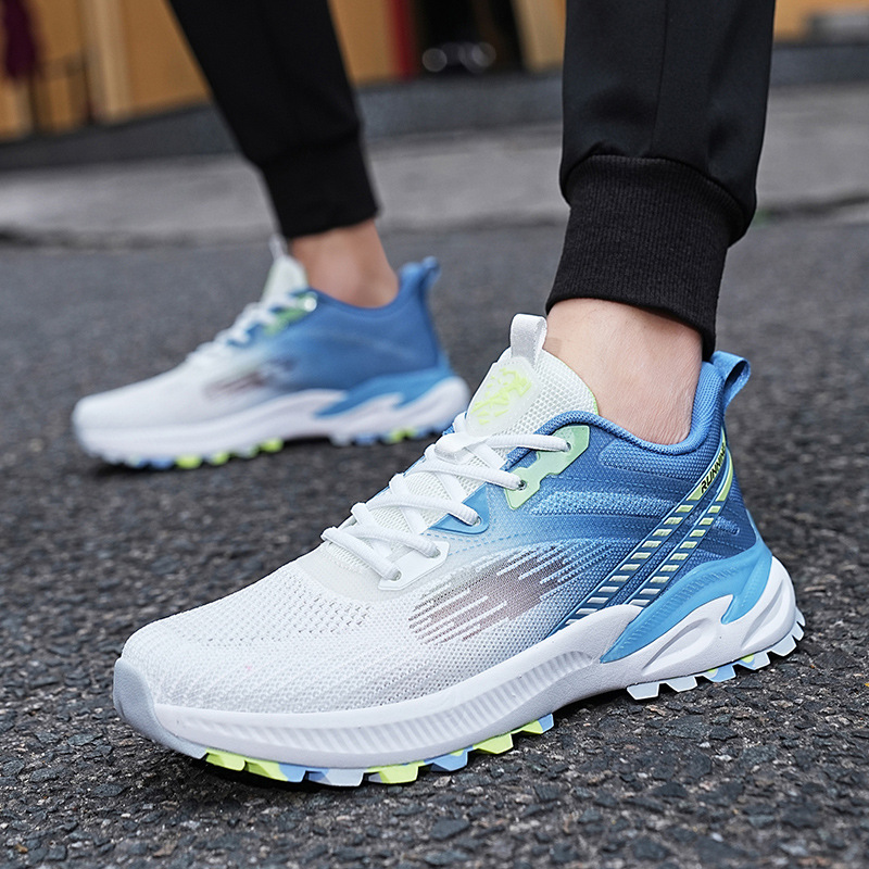 2025 nuevos zapatos de verano para hombres, estudiantes de secundaria, exámenes físicos, zapatos de entrenamiento, suela suave, zapatos para correr ligeros, zapatos de malla transpirables