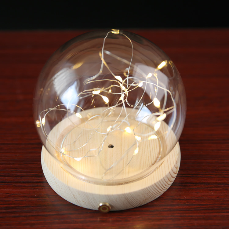 Fabricante Yongshenghua Lámpara LED Cubierta de vidrio Huoshu Yinhua Molde a mano Cubierta de vidrio Cable de cobre Pantalla de lámpara de cadena Interruptor táctil