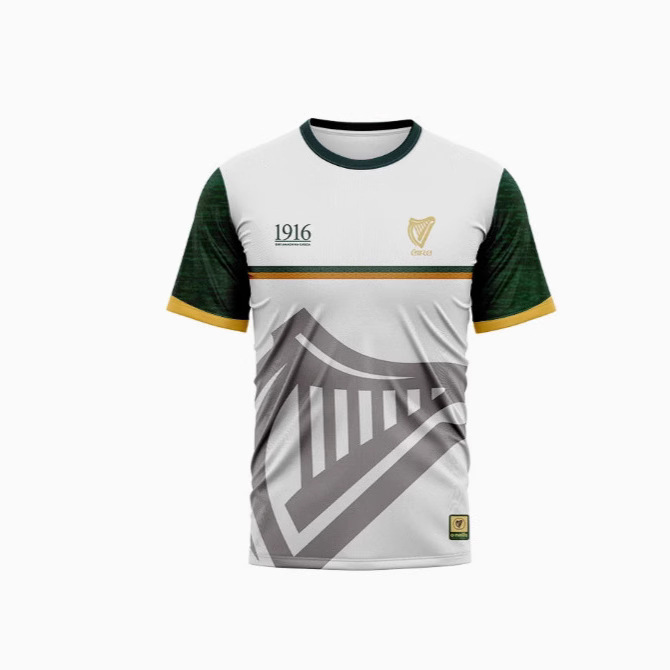 2025 Cross-Border Export Gaa New 1916 Jersey Commemorative Board Rugby Uniform Short-Sleeved T-Shirt Men's European and American Sweatshirt 2025 Cross-Border Export Gaa New 1916 Jersey Commemorative Board Rugby Uniform Short-Sleeved T-Shirt Men's European and American Sweatshirt