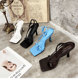 Spring and summer 2023 Elegant temperament thin belt high-heeled shoes blogger's same fashion square toe sandals