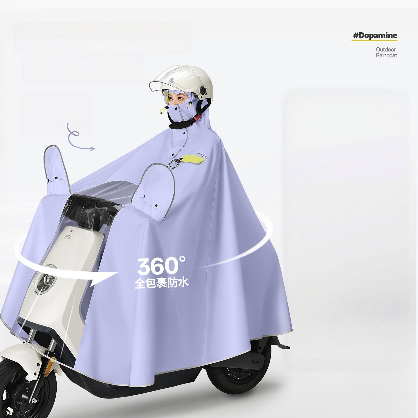 Ganzkörper Damen Mode Motorrad E-Bike Regenponcho 2026 Neues Modell Elektrofahrzeug Regenmantel Übergroße Extra lange Wasserdicht gegen Starkregen