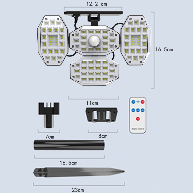 Fuente de la fábrica nueva lámpara solar lámpara de pared de inducción dividida lámpara de jardín al aire libre impermeable Casa garaje lámpara de calle