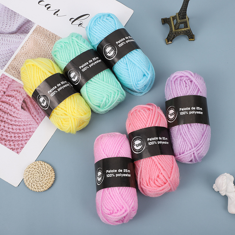 厂家直销钩针帽子玩偶坐垫拖鞋腈纶8支4股毛线