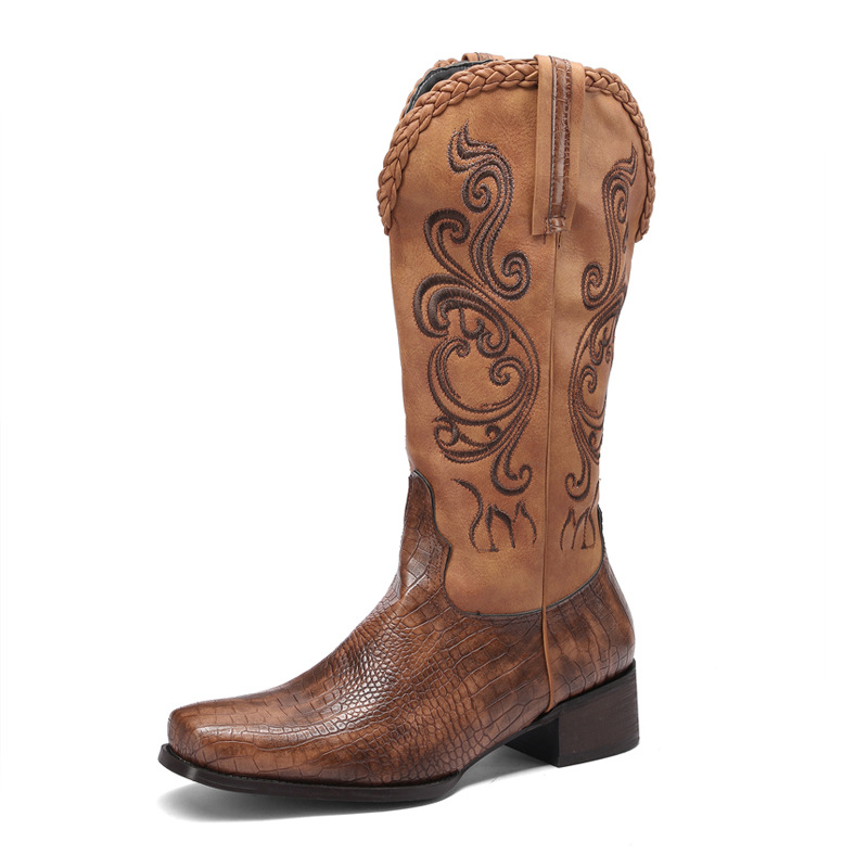 Riding Boots With A Chunky Heel And Embroidery Available - Image 7