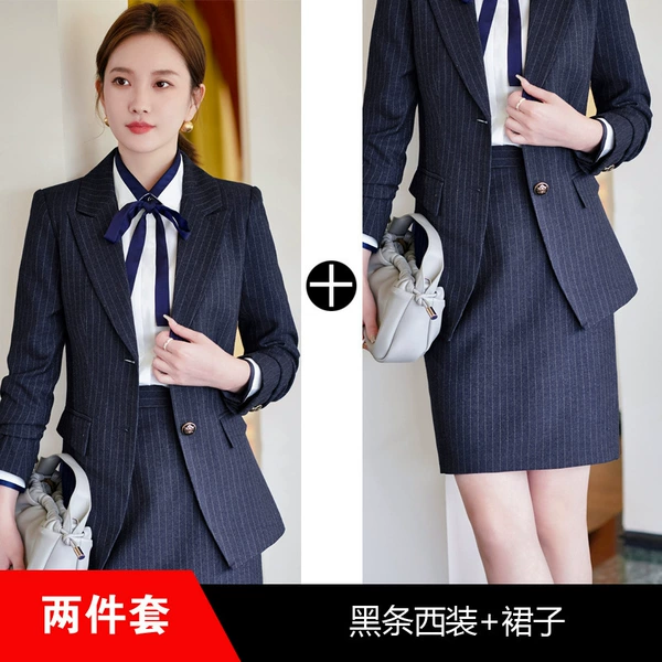 Classic suit jacket, mini-skirt