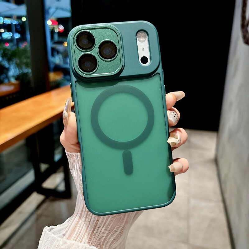 适用iPhone17PROMAX雅盾肤感磨砂磁吸手机壳苹果16全包镜头膜防摔|undefined