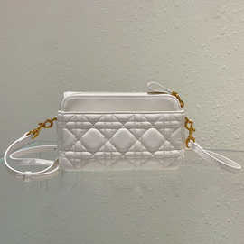 跨境批发迪家女士柔软头羊皮经典藤格纹图案CARO 手袋单肩斜挎包