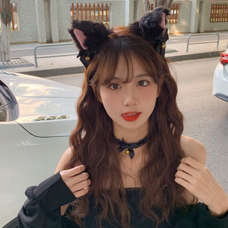 130g Weight Cute Cat Ears Cloth Hair Band