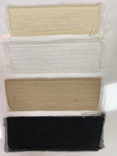新品包芯线编织鞋面半成品围边钩花设计