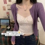 辣妹碎花夏季外穿小上衣
