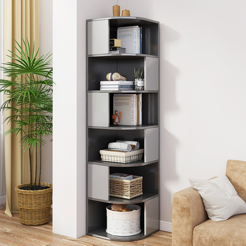 Bookshelf Floor Standing Simple Small Home Living Room Corner Bookcase Bedroom Narrow Gap Storage Cabinet Storage Shelf Cabinet