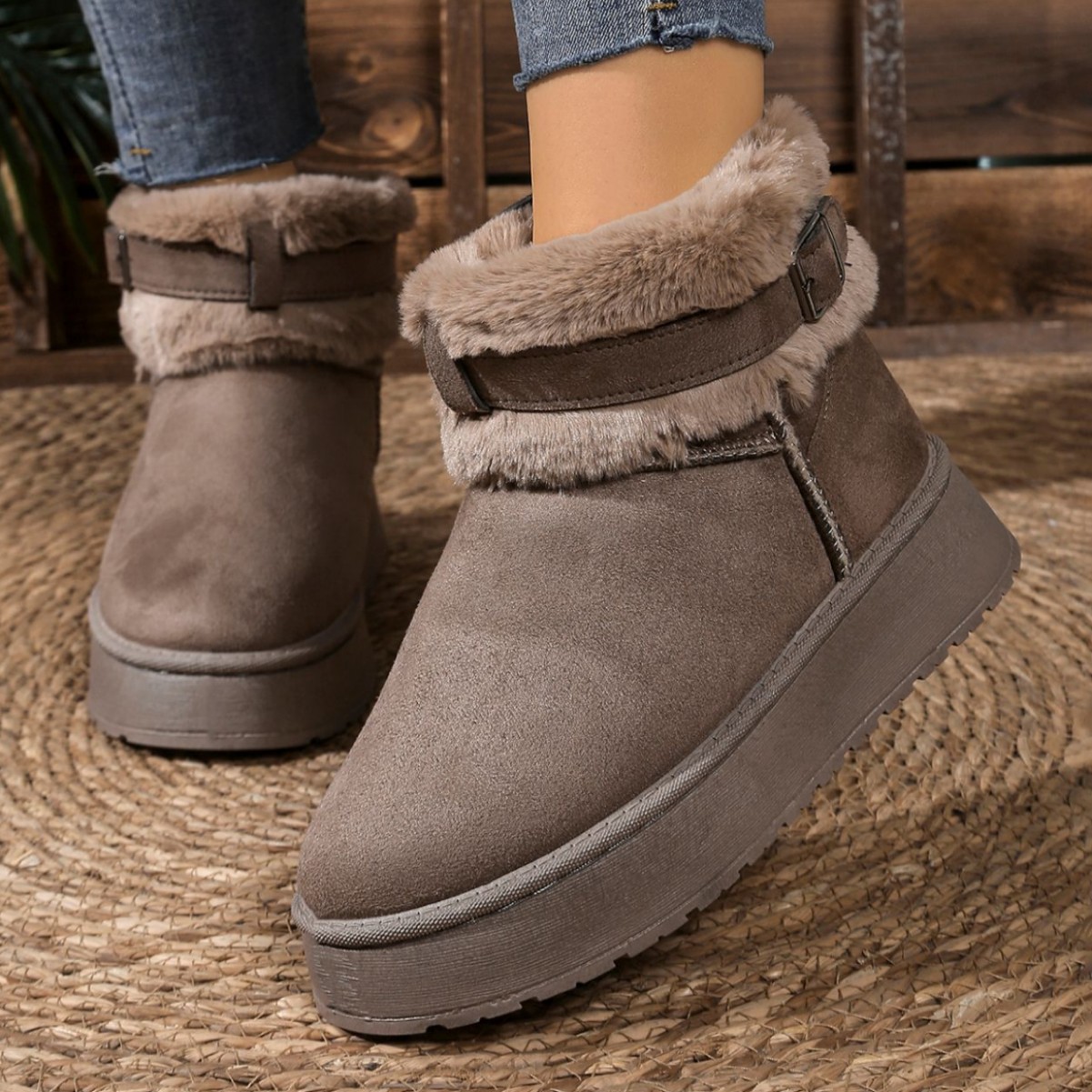 Warm boots, keep warm shoes platform, (Cross-border trading), plus size