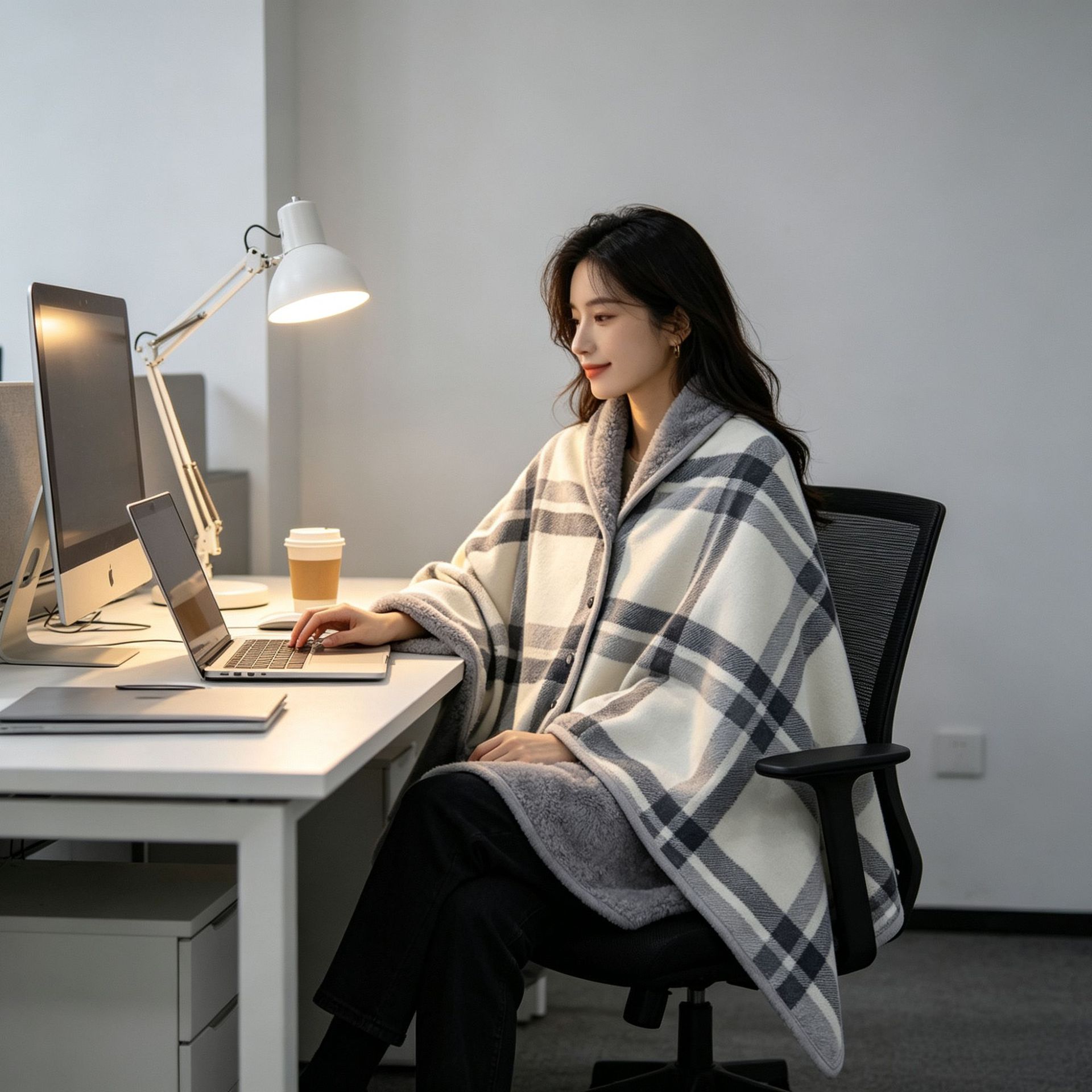 어깨담요 무릎담요 사무실 낮잠용 극세사 보온 숄 망토 소파 담요