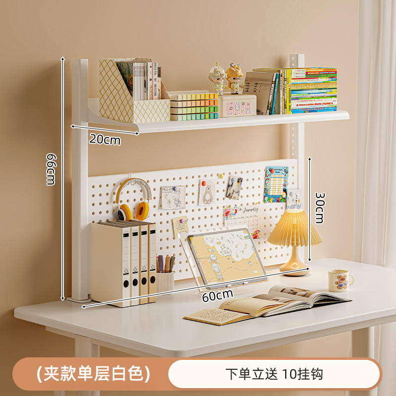 Estante de escritorio estante de escritorio estante de hierro forjado multicapa estante de exhibición para estudiantes