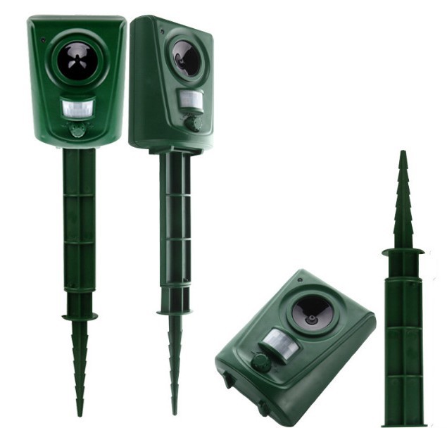 新款超声波动物驱赶器太阳能户外野营动物驱赶器红外线智能感应款