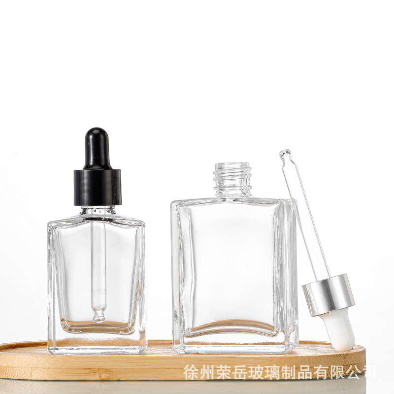 现货扁方香水瓶空瓶摆件透明精油分装瓶化妆品小样香水精油空瓶子|undefined
