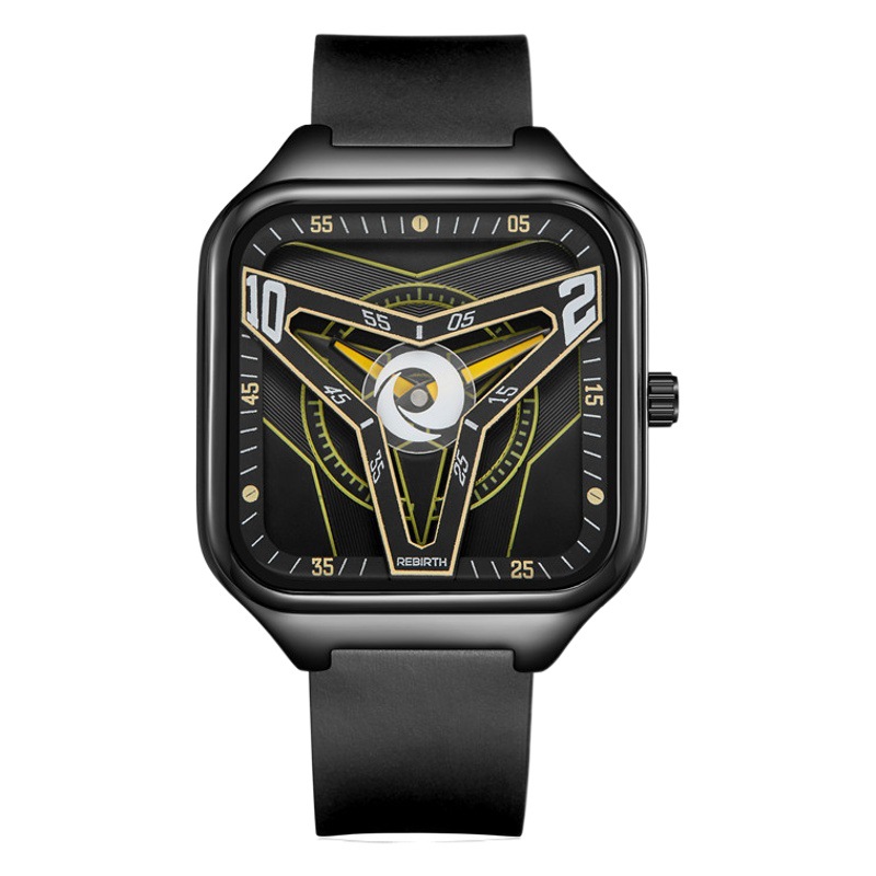 Moda moda fresco reloj cuadrado de los hombres deportes impermeable reloj de cuarzo de las mujeres banda de silicona reloj juvenil