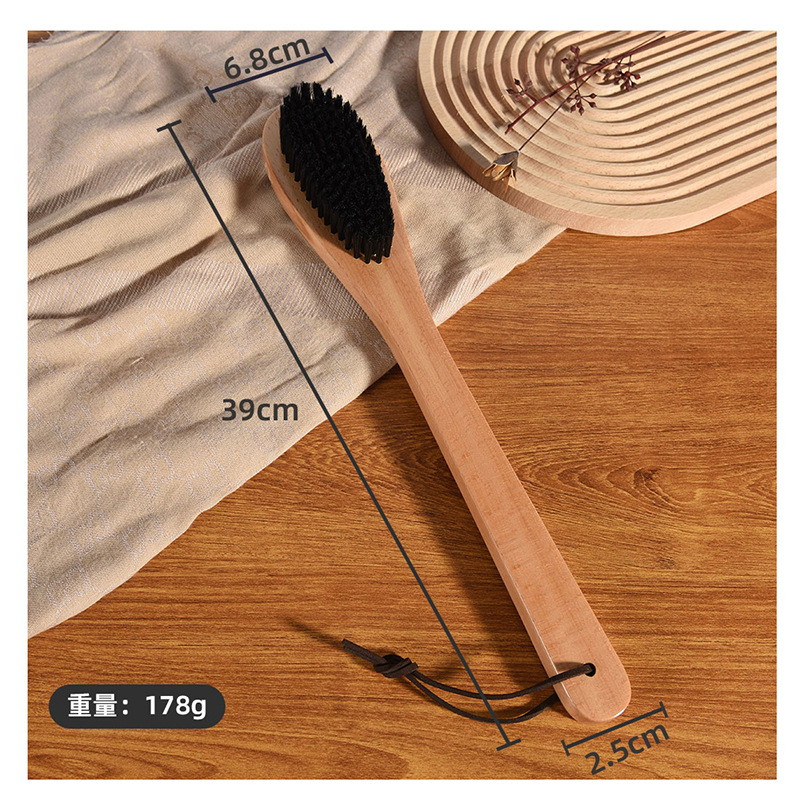 Para el hotel de la habitación de huéspedes de madera sólida cepillo de zapatos para tirar de zapatos cepillo de polvo de doble uso cepillo de suéter suave cerdas cepillo de traje cepillo de traje