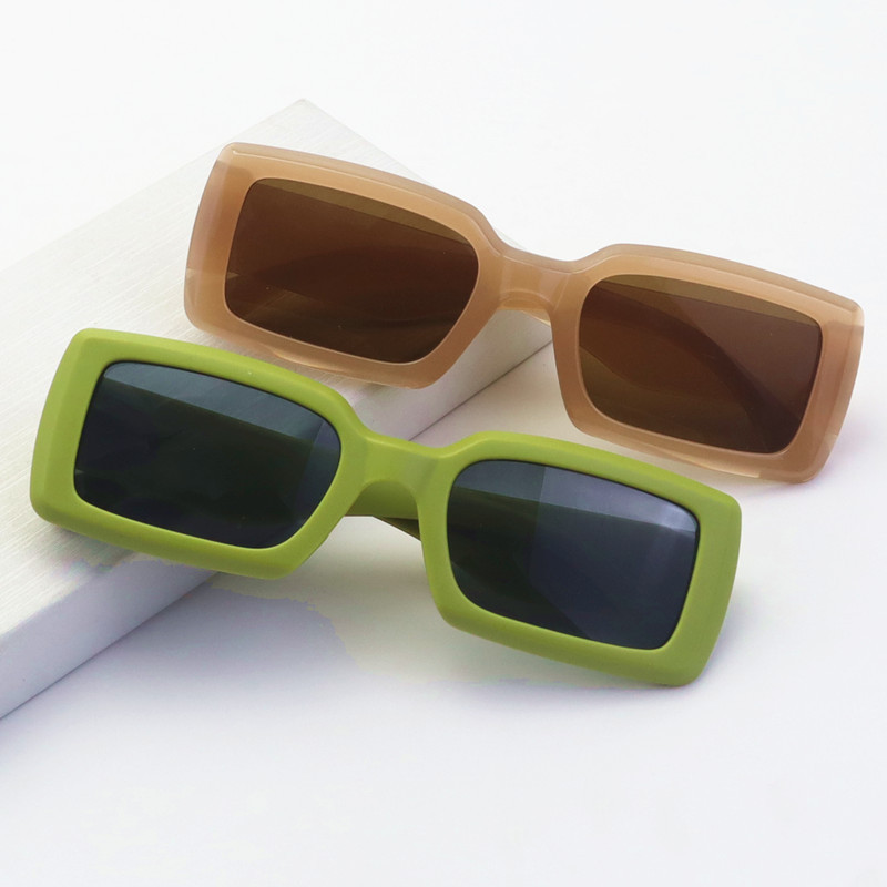 Ac, UV400 Protection Lens Material Basic Simple Style Solid Color Ac UV400 Protection Square Full Frame Women's Sunglasses
