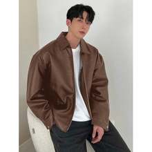 Q 76550 PU Leather Motorcycle Baseball Jacket PU Ƥ��������