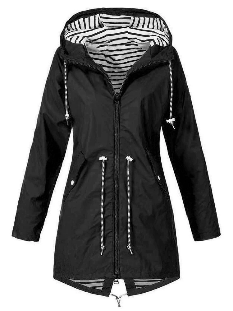 Водонепроницаемое trench coat, пиджак, дорожный дождевик, Amazon, середина длины