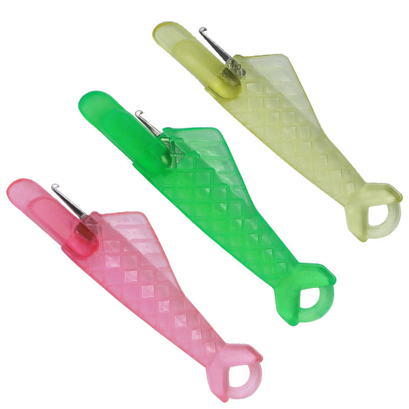 Pequeño tipo de pez plástico aguja perforadora aguja pieza de costura accesorios de costura DIY hilo perforador Gadget rápida