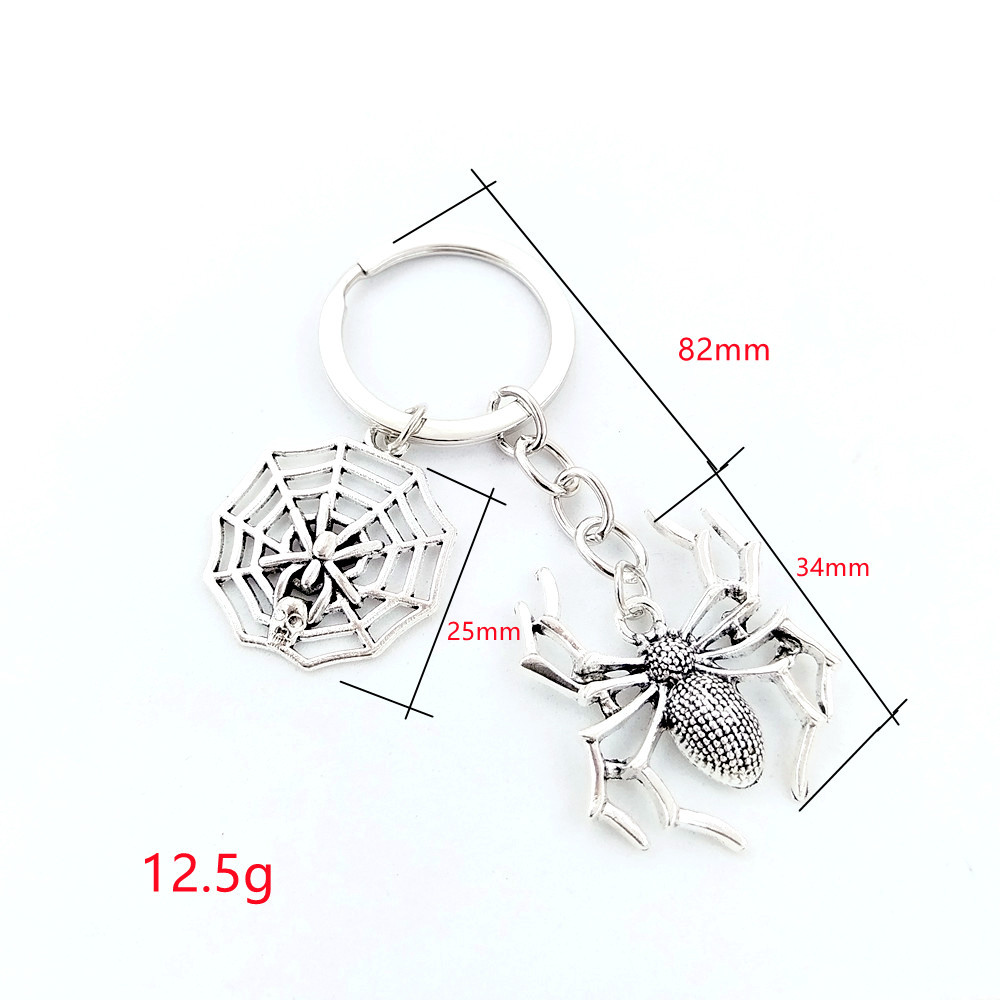 16g Weight Keychain Classification 1 Piece Casual Simple Style Spider Spider Web Alloy Plating Halloween Keychain