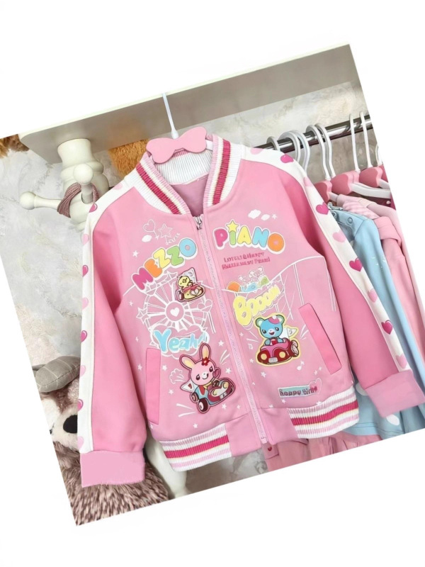 日系甜美可爱童趣游乐园棒球服软萌少女儿服mezzopiano开衫外套秋|undefined